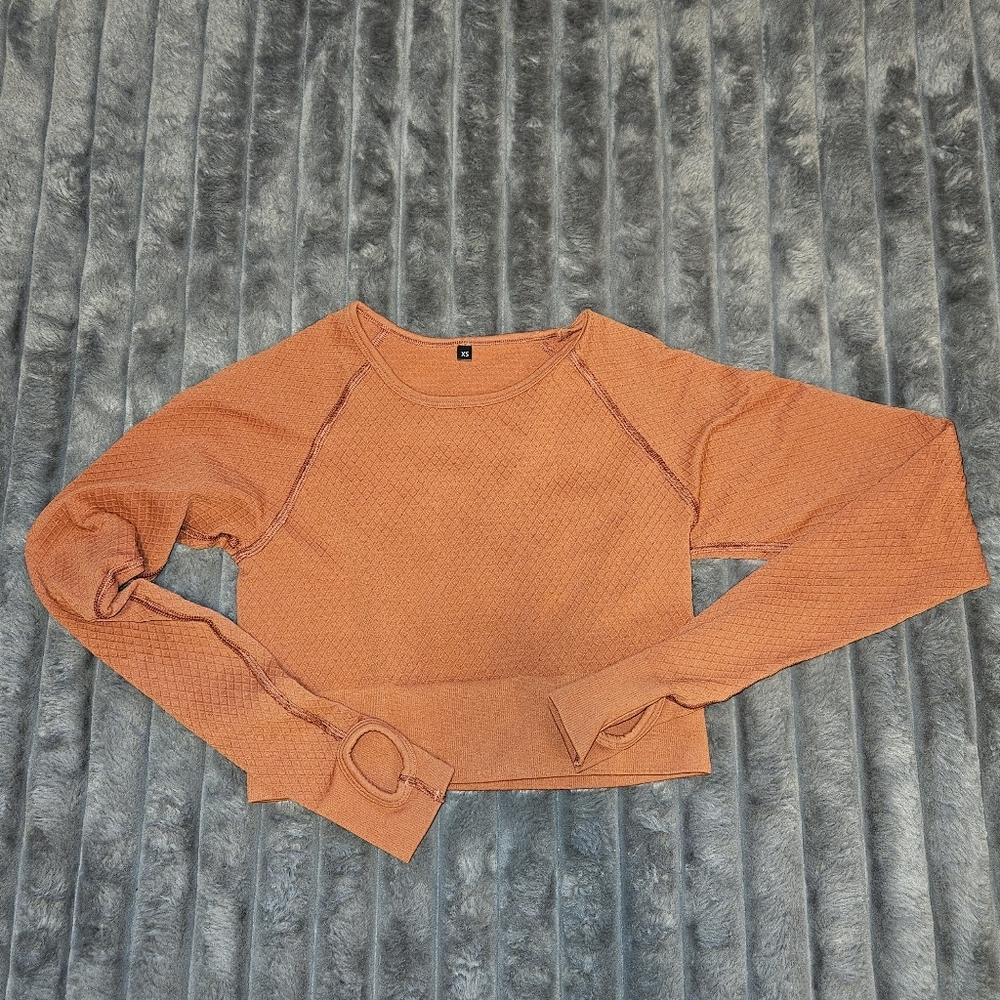 Balance Athletica Terracotta Compression Crop Top